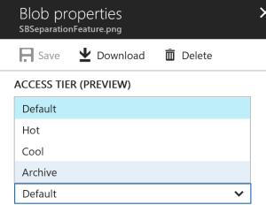 Change Access Tier on Blob